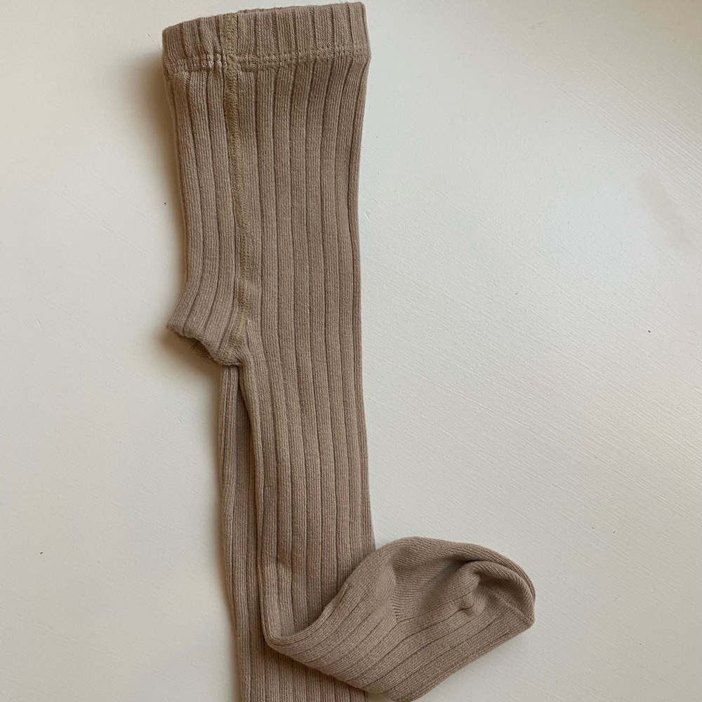 Zara baby tan classic striped tights 6-12 mo